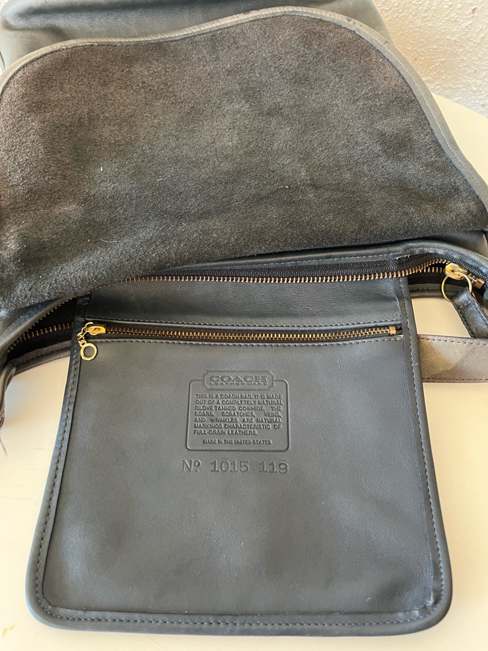 Vintage COACH Whitney 4415 blue / gray flap bag - Picture 12 of 15